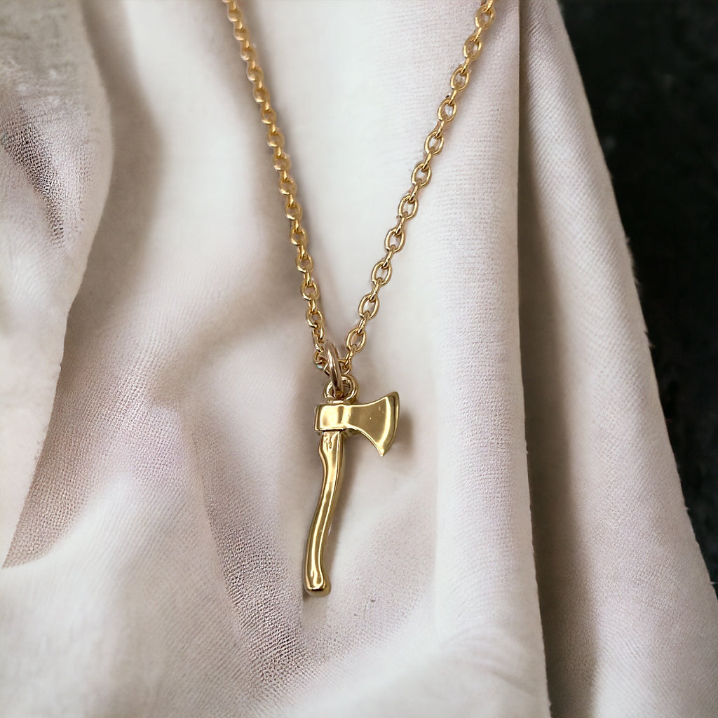 10k Gold Lizzie Hatchet Charm Necklace – Hellhound Jewelry