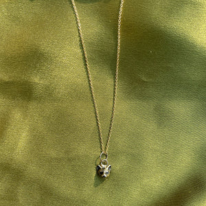 10k Gold Bastet Amulet Charm Necklace