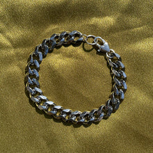 Steel Curb Chain Heart Bracelet