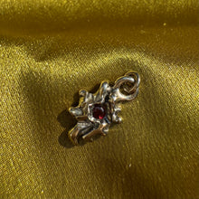 Abstract Nebula Charm with Garnet