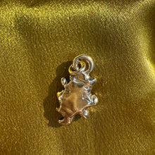 Abstract Nebula Charm with Garnet