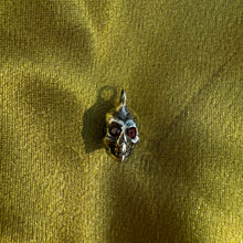 Baby Skull Charm with Garnet Eyes • RTS