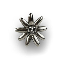 Daisy ring, silver daisy ring, silver skull ring, giant silver ring, hellhound jewelry ring