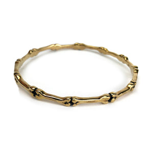 gold bone bangle bracelet goth jewelry unisex jewelry, gold bracelet, gold bangle, hellhound jewelry bracelet