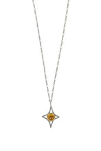 Orion necklace, sterling silver necklace, citrine necklace, gemstone jewelry, gemstone, hellhound jewelry necklace, charm necklace, star necklace