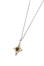 Orion necklace, sterling silver necklace, citrine necklace, gemstone jewelry, gemstone, hellhound jewelry necklace, charm necklace, star necklace