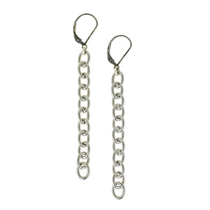 Stainless steel chain earrings, dangle earrings, unchain me earrings, hellhound jewelry earrings