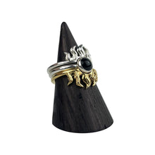 Hellfire stacker ring, sterling silver ring, gold ring, hellhound jewelry ring, halo ring