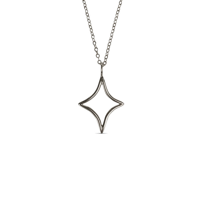 hellhound jewelry necklace, sterling silver necklace, star necklace, charm necklace