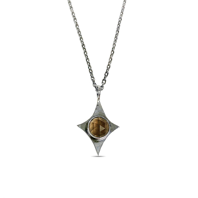 Orion necklace, sterling silver necklace, smokey quartz necklace, gemstone jewelry, gemstone, hellhound jewelry necklace, charm necklace, star necklace