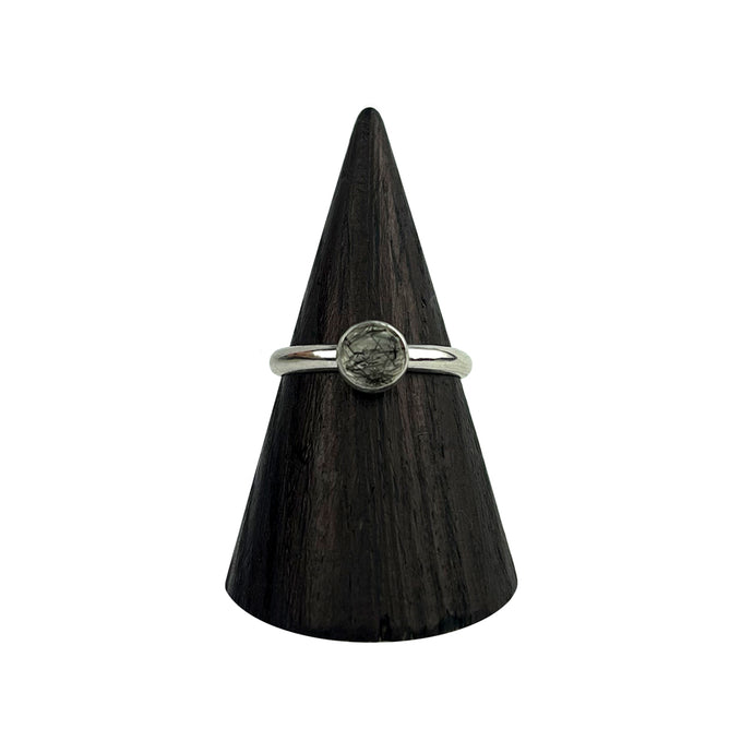 Stacker Ring with Tourmalated Quartz