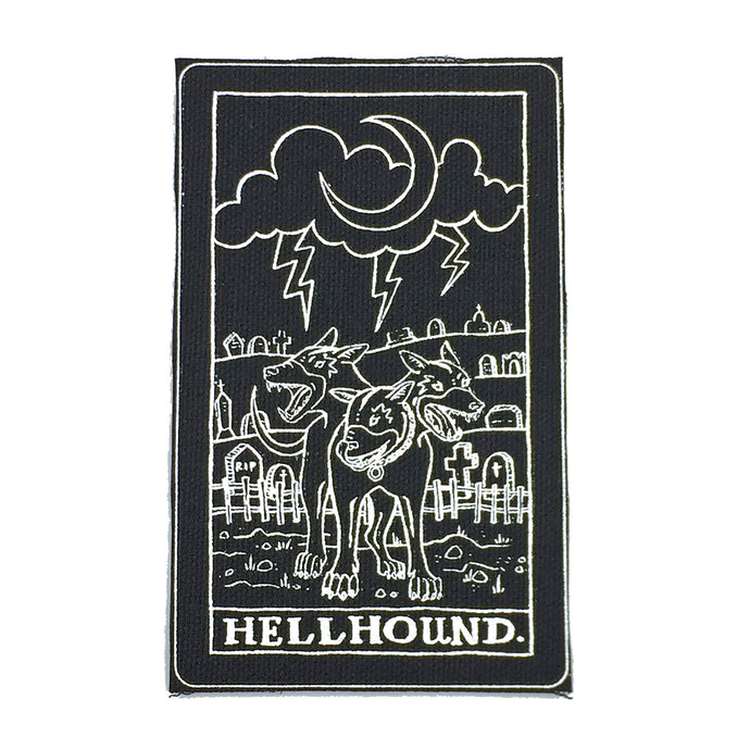 Tarot patch, hellhound jewelry patch, hellhound, graveyard patch