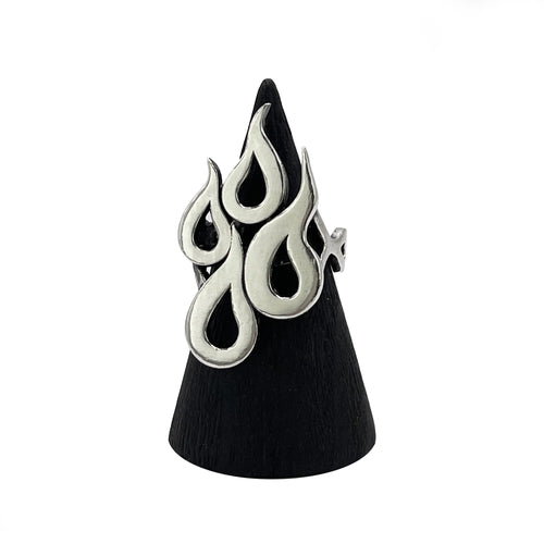 Flame ring, hellhound jewelry ring, sterling silver flame ring, sterling silver ring