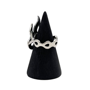Flame ring, hellhound jewelry ring, sterling silver flame ring, sterling silver ring
