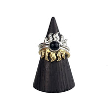 Hellfire stacker ring, sterling silver ring, gold ring, hellhound jewelry ring, halo ring